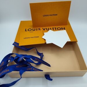 Louis Vuitton Gift Box Ribbon Cards Envelope Authentic LV Packaging Set Bundle
